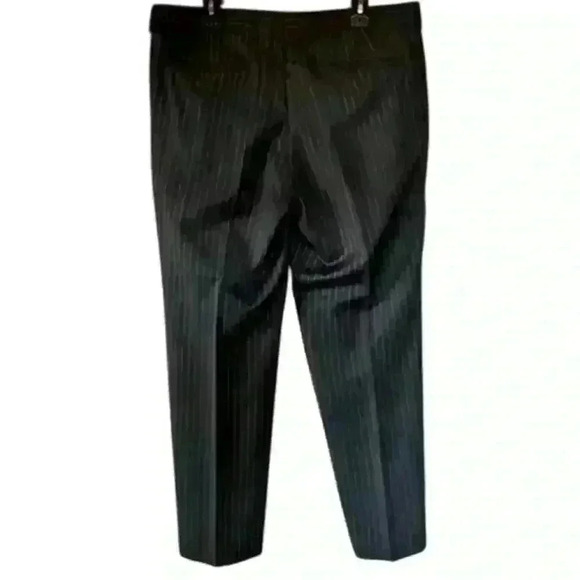 Women's Express Design Studio Producer Gray Pinstripe Pants, Size 36/30 - Picture 2 of 4
